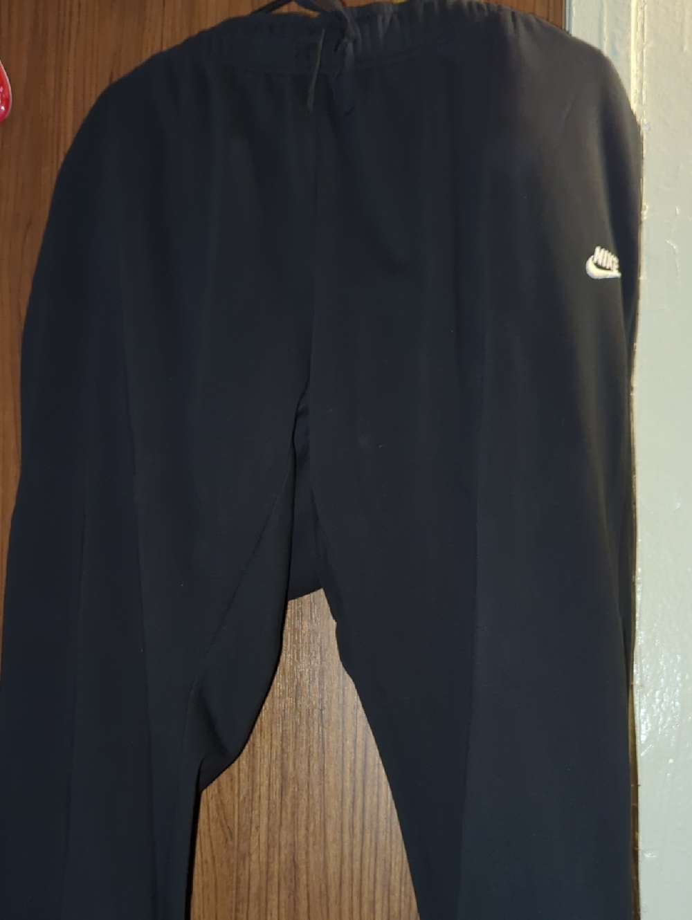 Nike Black Jogger Pants with White Swoosh Men's. Runs Big